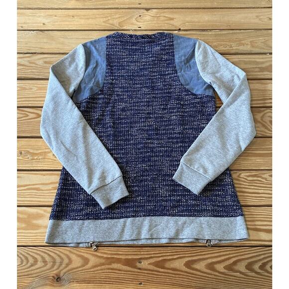 Veronica Beard Zip Side Sweater Size 2 Women’s Blue Grey - Picture 2 of 8